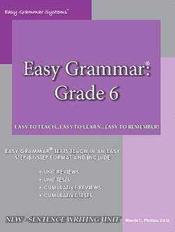 Easy Grammar Grade 6 Teacher Text CLEARANCE 9780936981444.