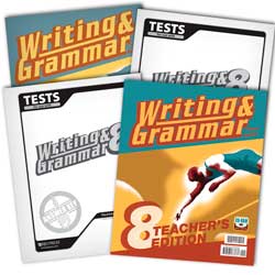 BJU Press Writing and Grammar 8 Kit.
