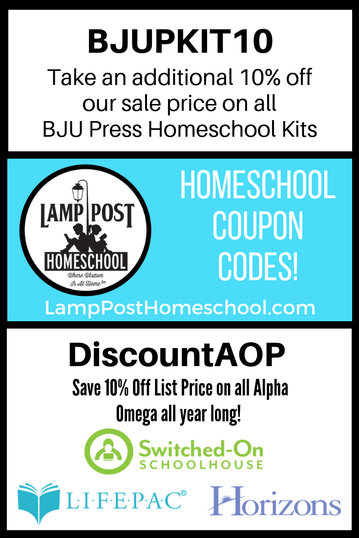 Homeschool Coupon Codes Lamp Post Homeschool