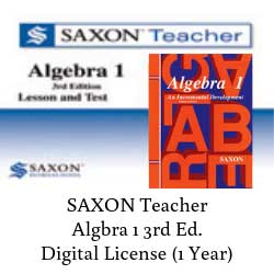 Saxon Teacher Algebra 1 Digital 1-Year Subscription.