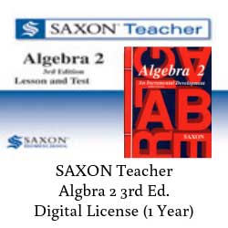 Saxon Teacher Algebra 2 Digital 1-Year Subscription.