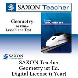 Saxon Teacher Geometry Online Digital.