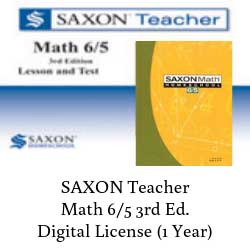 Saxon Teacher Math 6/5 Digital License.