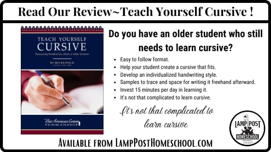 Teach Yourself Cursive Review.