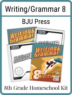 BJU Press Writing and Grammar 8 Kit.