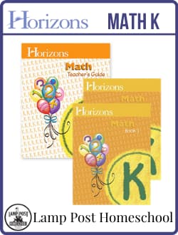 Horizons Kindergarten Math Kit.