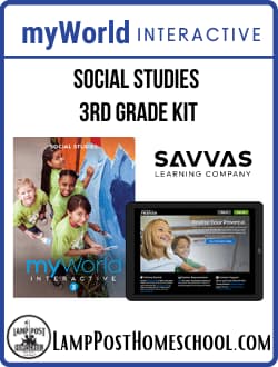 Savvas myWorld Social Studies 3 Homeschool Bundle.