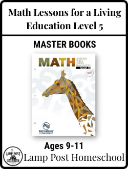 Master Books Math Lessons for a Living Education Level 5.