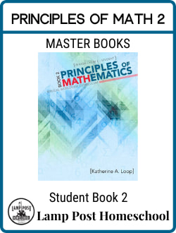 Master Books Principles of Math 2 Student.
