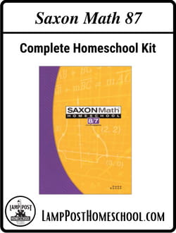 Saxon Math 87 Homeschool Kit.