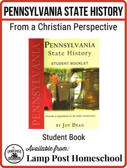 Student Book Pennsylvania State History from a Christian Perspective..