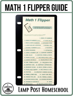 Math 1 Flipper Guide at Lamp Post Homeschool.
