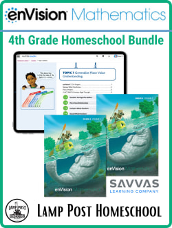 Savvas enVisionMath Fourth Grade Homeschool Bundle 9798213022643.