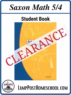 CLEARANCE Saxon Math 54 Homeschool Student Book 9781591413172.