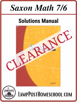CLEARANCE Saxon Math 76 Homeschool Solutions Manual 9781591413271.