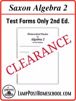 CLEARANCE Saxon Algebra 2 Second Edition Test Forms (AK not included)