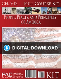 Digital Download: Paradigm American History Book 2 Kit, Publisher: Paradigm Accelerated Curriculum (PACWORKS)