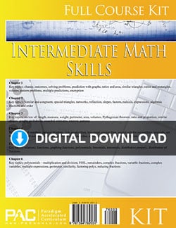 Go to Digital Download: Paradigm Intermediate Math Skills, Publisher: PACWORKS